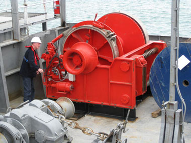 Rigmarine installation of marine winch spread  for Kashagan project in Kazakhstan